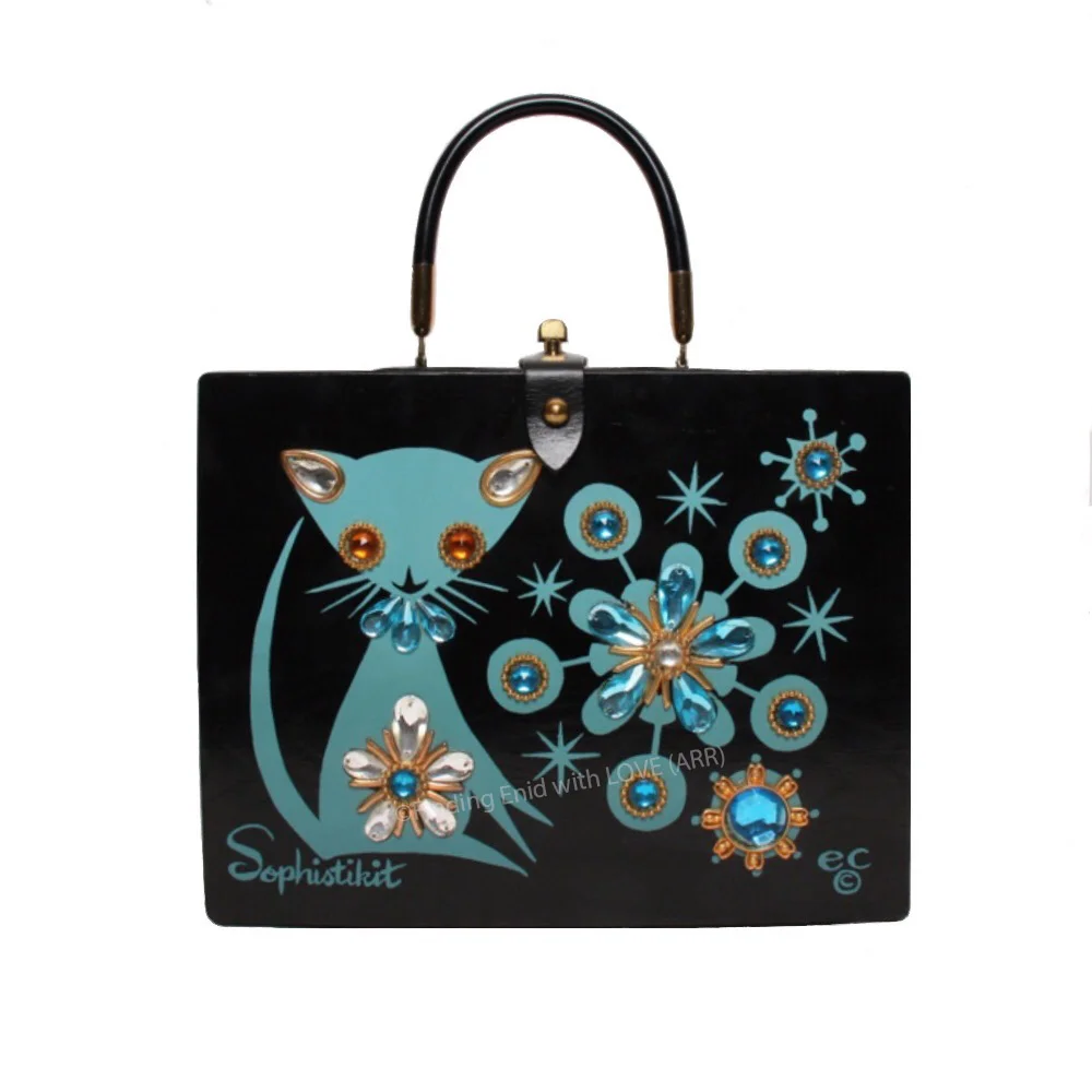 Finding Enid with LOVE - Sophistikit Box Bag (aqua on black)